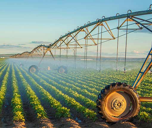 natural gas drives irrigation pivot